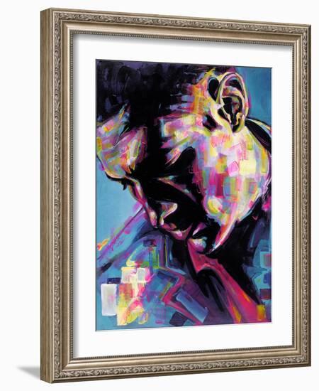 Poser-James Grey-Framed Art Print