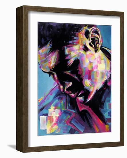 Poser-James Grey-Framed Art Print