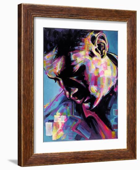 Poser-James Grey-Framed Art Print