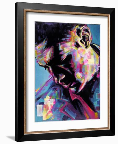 Poser-James Grey-Framed Art Print