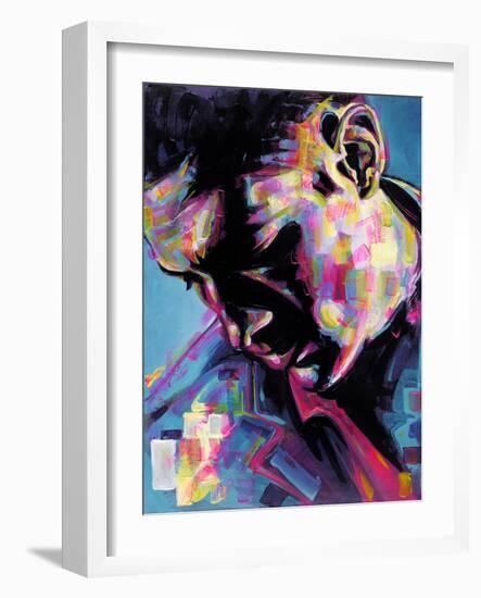 Poser-James Grey-Framed Art Print