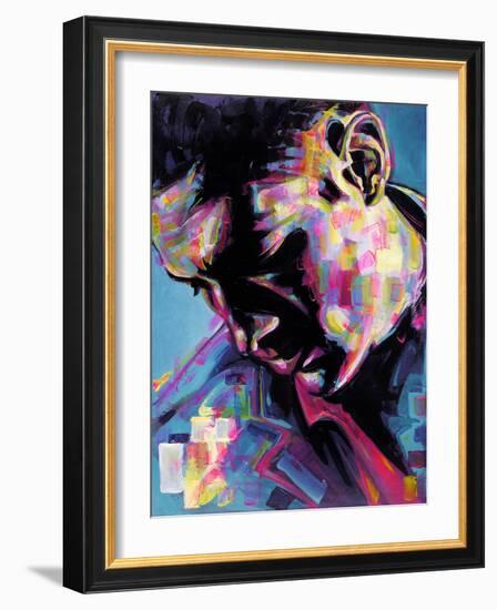 Poser-James Grey-Framed Art Print