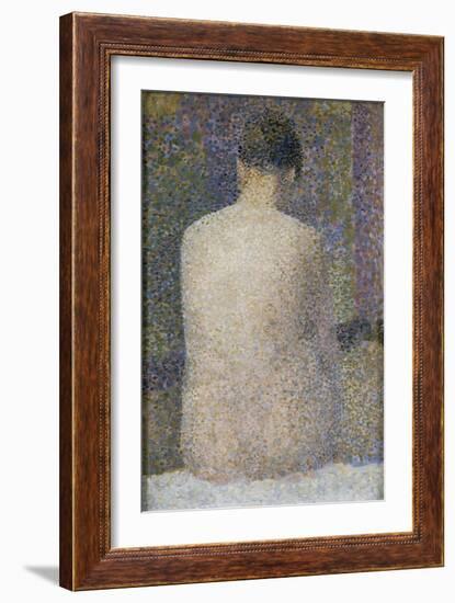 Poseuse de dos-Georges Seurat-Framed Giclee Print