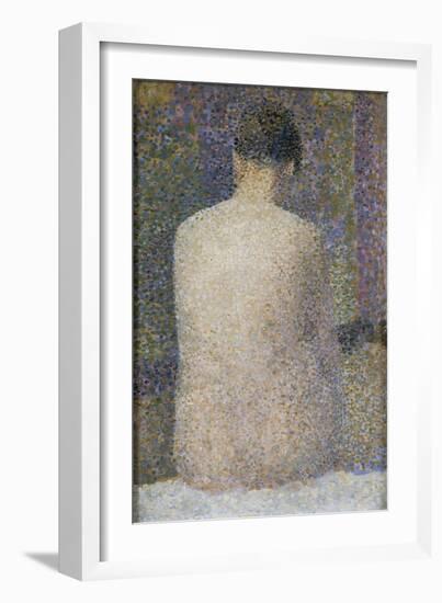 Poseuse de dos-Georges Seurat-Framed Giclee Print