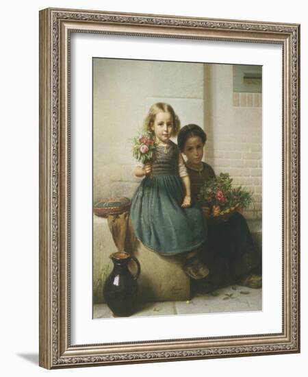 Posies, c.1855-Friedrich Boser-Framed Giclee Print