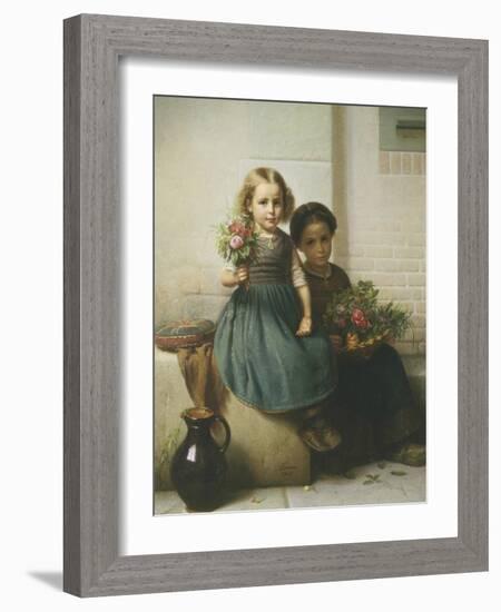 Posies, c.1855-Friedrich Boser-Framed Giclee Print