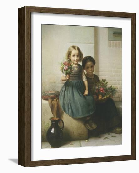 Posies, c.1855-Friedrich Boser-Framed Giclee Print