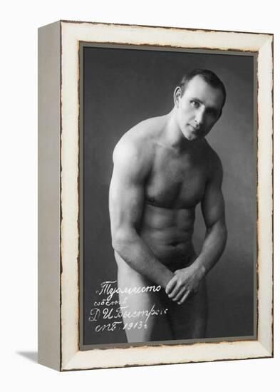 Posing Russian Wrestler-null-Framed Stretched Canvas