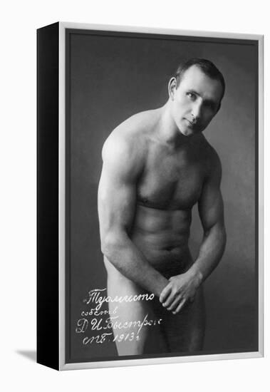 Posing Russian Wrestler-null-Framed Stretched Canvas