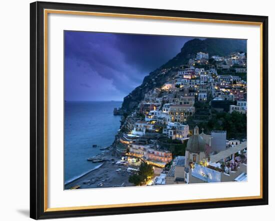 Positano, Amalfi Coast, Italy-Walter Bibikow-Framed Photographic Print