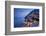 Positano and beach at dusk, Amalfi Coast (Costiera Amalfitana), UNESCO World Heritage Site, Campani-John Miller-Framed Photographic Print