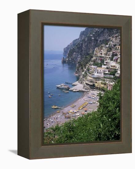 Positano, Costiera Amalfitana, Unesco World Heritage Site, Campania, Italy-Roy Rainford-Framed Premier Image Canvas
