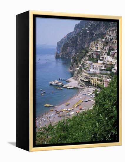 Positano, Costiera Amalfitana, Unesco World Heritage Site, Campania, Italy-Roy Rainford-Framed Premier Image Canvas