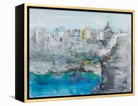 Positano (Mixed Media)-Ann Oram-Framed Premier Image Canvas