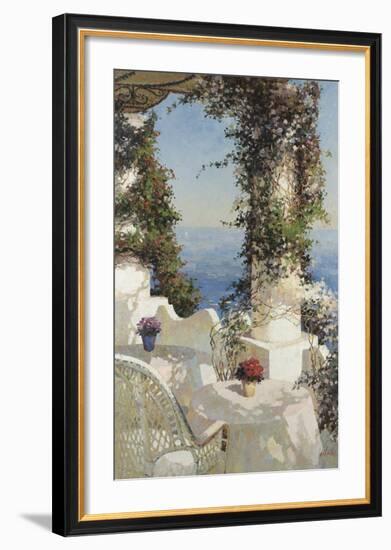 Positano Seascape-Vitali Bondarenko-Framed Art Print