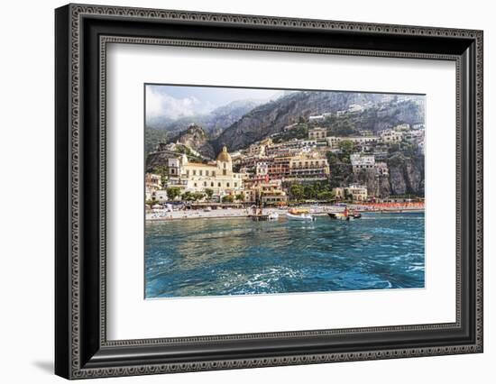 Positano Seaside View, Amalfi Coast, Italy-George Oze-Framed Photographic Print