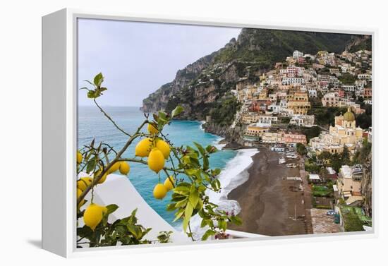 Positano Spring Scenic Vista, Amalfi Coast, Italy-George Oze-Framed Premier Image Canvas