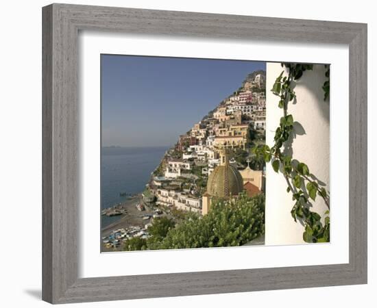 Positano, View from Hotel Sirenuse, Amalfi Coast, UNESCO World Heritage Site, Campania, Italy-Marco Cristofori-Framed Photographic Print