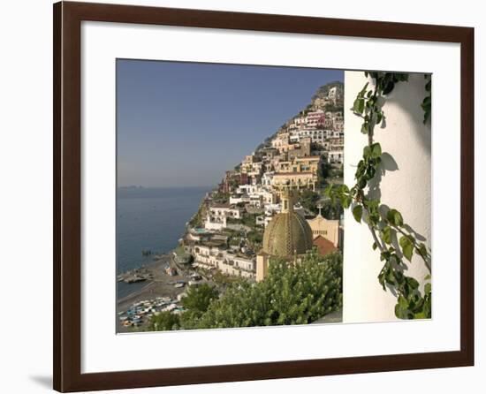 Positano, View from Hotel Sirenuse, Amalfi Coast, UNESCO World Heritage Site, Campania, Italy-Marco Cristofori-Framed Photographic Print