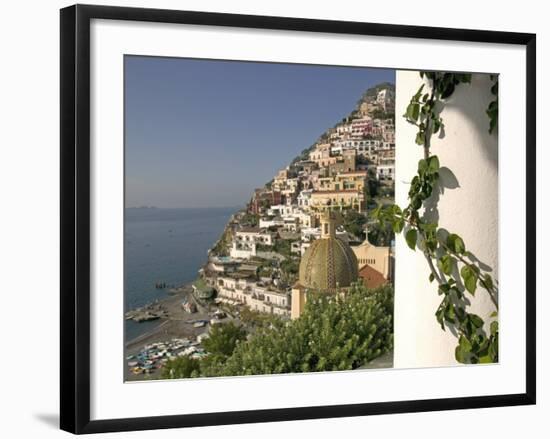 Positano, View from Hotel Sirenuse, Amalfi Coast, UNESCO World Heritage Site, Campania, Italy-Marco Cristofori-Framed Photographic Print