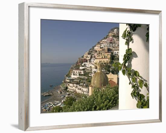 Positano, View from Hotel Sirenuse, Amalfi Coast, UNESCO World Heritage Site, Campania, Italy-Marco Cristofori-Framed Photographic Print