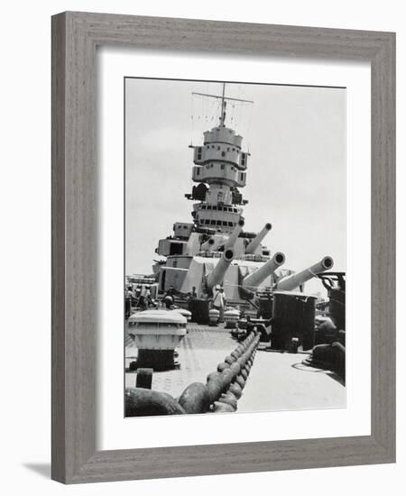 Position for Maneuvers of Battleship Littorio, Italy, 20th Century-null-Framed Giclee Print