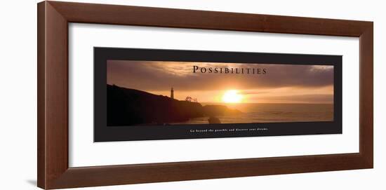 Possibilities - Lighthouse at Sunset-Craig Tuttle-Framed Photo