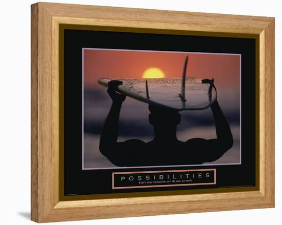 Possibilities - Surfer-Unknown Unknown-Framed Stretched Canvas