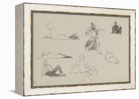 Possible Studies for 'Dawn of Waterloo', 1893-Lady Butler-Framed Premier Image Canvas