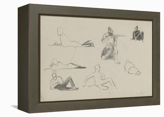 Possible Studies for 'Dawn of Waterloo', 1893-Lady Butler-Framed Premier Image Canvas