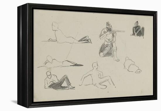 Possible Studies for 'Dawn of Waterloo', 1893-Lady Butler-Framed Premier Image Canvas