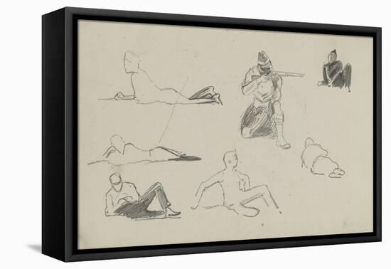 Possible Studies for 'Dawn of Waterloo', 1893-Lady Butler-Framed Premier Image Canvas