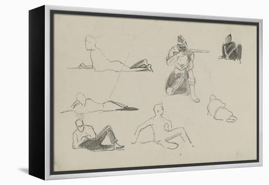Possible Studies for 'Dawn of Waterloo', 1893-Lady Butler-Framed Premier Image Canvas