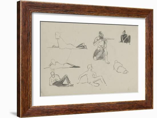 Possible Studies for 'Dawn of Waterloo', 1893-Lady Butler-Framed Giclee Print