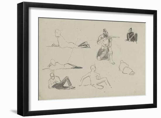 Possible Studies for 'Dawn of Waterloo', 1893-Lady Butler-Framed Giclee Print