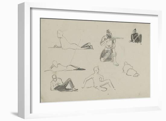 Possible Studies for 'Dawn of Waterloo', 1893-Lady Butler-Framed Giclee Print