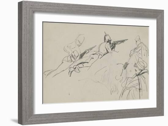 Possible Study for 'Dawn of Waterloo', 1893-Lady Butler-Framed Giclee Print