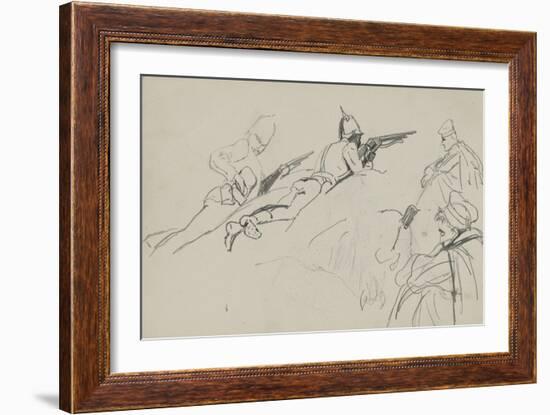 Possible Study for 'Dawn of Waterloo', 1893-Lady Butler-Framed Giclee Print