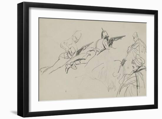 Possible Study for 'Dawn of Waterloo', 1893-Lady Butler-Framed Giclee Print