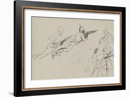 Possible Study for 'Dawn of Waterloo', 1893-Lady Butler-Framed Giclee Print