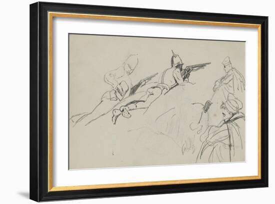 Possible Study for 'Dawn of Waterloo', 1893-Lady Butler-Framed Giclee Print