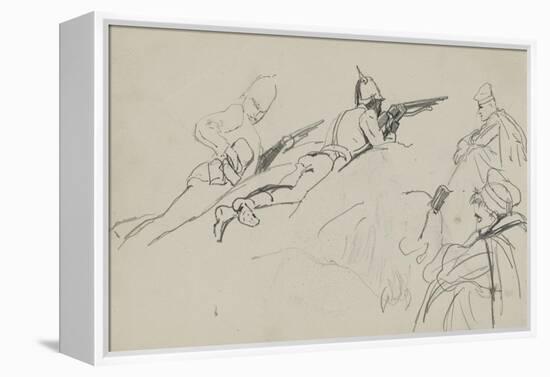 Possible Study for 'Dawn of Waterloo', 1893-Lady Butler-Framed Premier Image Canvas