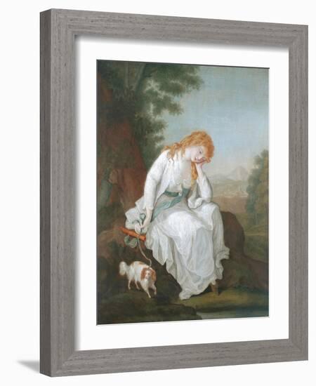 Possibly Maria of Moulines from Sterne's 'Sentimental Journey', 1766-81-Angelica Kauffmann-Framed Giclee Print