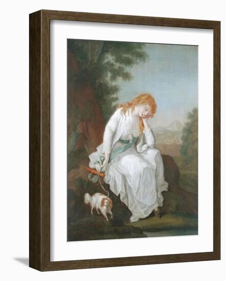 Possibly Maria of Moulines from Sterne's 'Sentimental Journey', 1766-81-Angelica Kauffmann-Framed Giclee Print