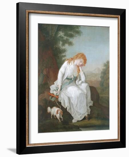 Possibly Maria of Moulines from Sterne's 'Sentimental Journey', 1766-81-Angelica Kauffmann-Framed Giclee Print