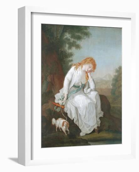 Possibly Maria of Moulines from Sterne's 'Sentimental Journey', 1766-81-Angelica Kauffmann-Framed Giclee Print