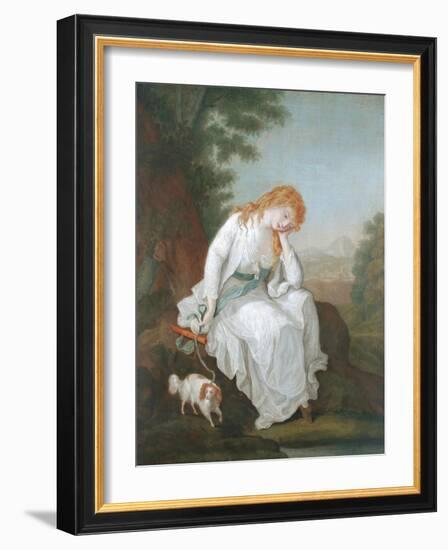 Possibly Maria of Moulines from Sterne's 'Sentimental Journey', 1766-81-Angelica Kauffmann-Framed Giclee Print