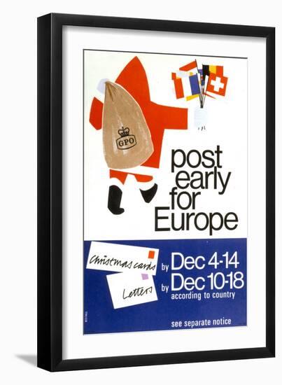 Post Early for Europe-Restall-Framed Art Print