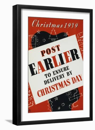 Post Early in Christmas Week, Monday, Tuesday, Wednesday-Chanley Studios-Framed Art Print