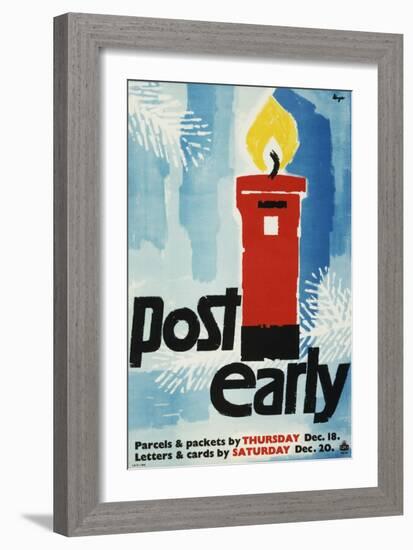 Post Early, Parcels and Packets by Thursday De 18, Letters and Cards by Saturday Dec 20-Hans Unger-Framed Art Print